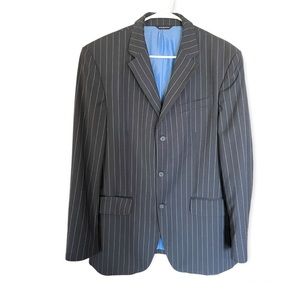 Banana Republic Modern Pin Striped Blazer Jacket sz 42